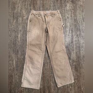 Carhartt Tan Original Fit Pants Short Fleece-Lined